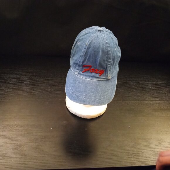 FOXY Strap back Jean Hat Adjustable Blue Vintage Cap - Picture 6 of 6